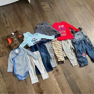 Toddler Boys Fall Winter Clothing Lot Bundle Sets 18M - 24M